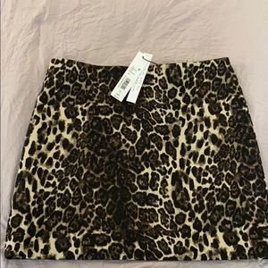 ALICE + OLIVIA CHEETAH LEOPARD JACQUARD SKIRT XS